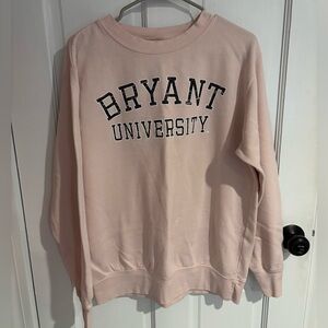 Bryant University light pink crewneck sweatshirt